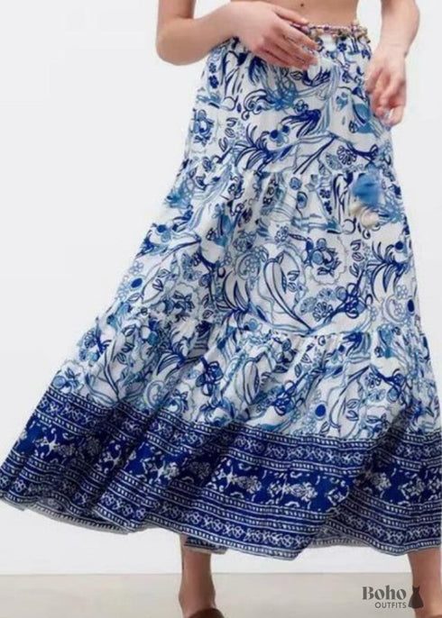 Faldas bohemias en azul Danica para mujer